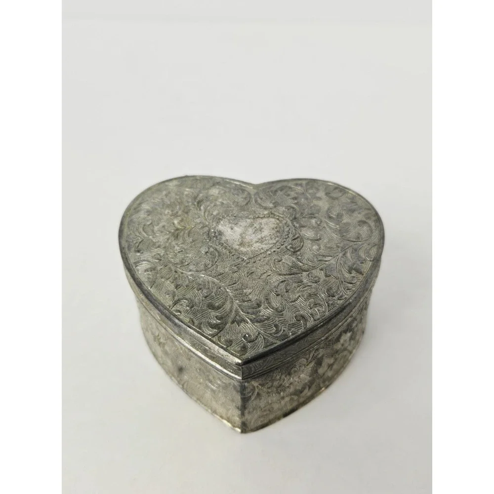 Godinger‎ Heart Shaped Vintage Silver Trinket Box 3